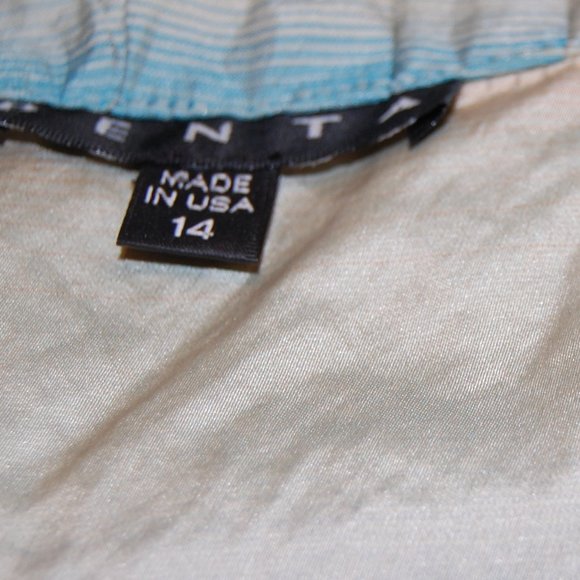 Penta Women's Multi Pastel Color Green/Beige/Aqua Short Jacket Size 14 - Picture 11 of 12